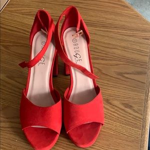 Red shoes size 11 worn for 5 minutes